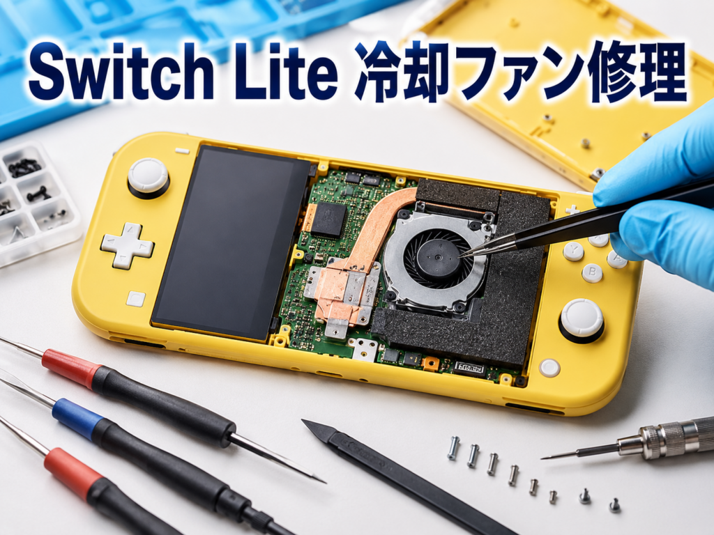 現在の画像に代替テキストがありません。ファイル名: Switch-Lite-冷却ファン修理.png