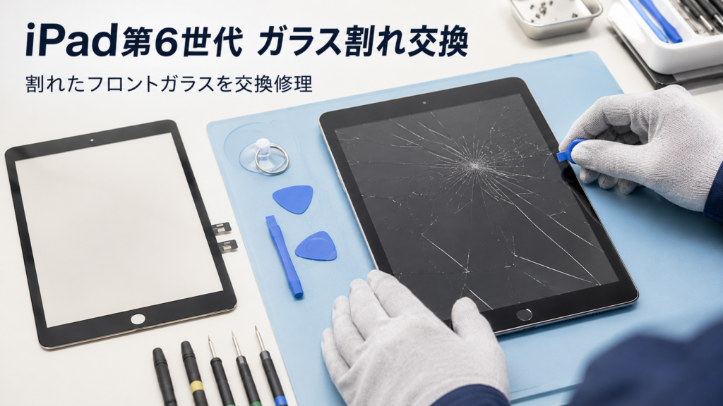 現在の画像に代替テキストがありません。ファイル名: iPad第6世代-ガラス割れ画面交換.png