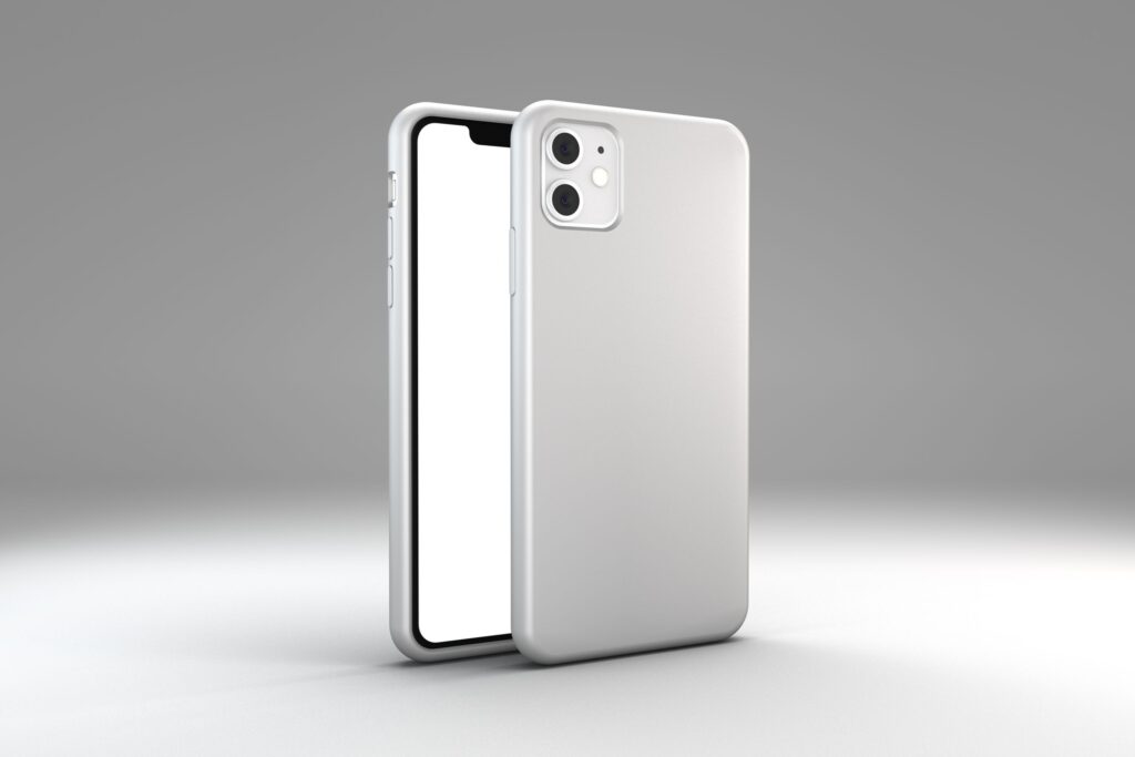 現在の画像: Minimalist smartphone showcasing modern design and technology.